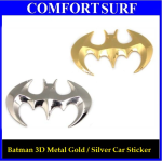 Car 3D Metal Batman Gold / Silver Sticker